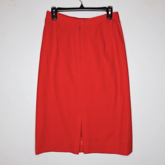 Vintage Herbert Grossman Cynthia Sobel Red Skirt Suit Size 10 Blazer 100% Wool - Picture 16 of 16